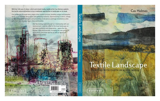 Textile Landscape Painting with Cloth and Mixed Media by Cas Holmes