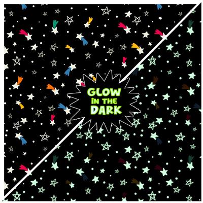 Blast Off! Glow in the Dark Stars Black Y4390-3