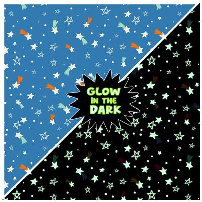 Blast Off! Glow in the Dark Stars Blue Y4390-90