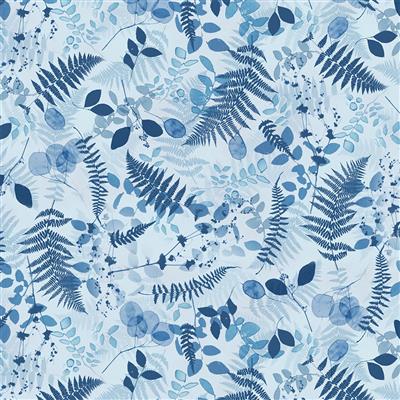 Naturescape Ferns Pale Blue Y4654-136