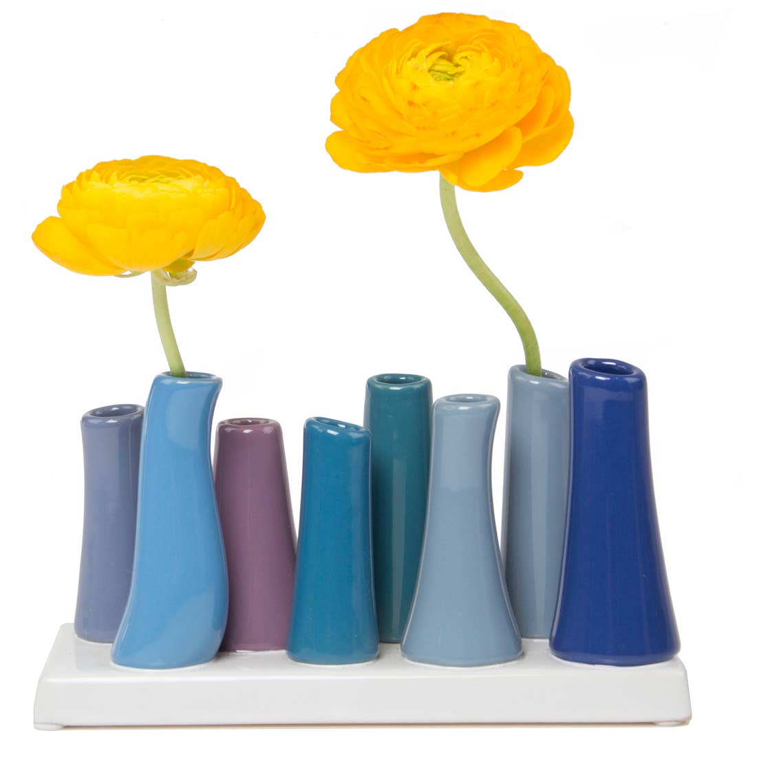 Pooley 2 Cobalt - Ceramic 8-Tube Vase