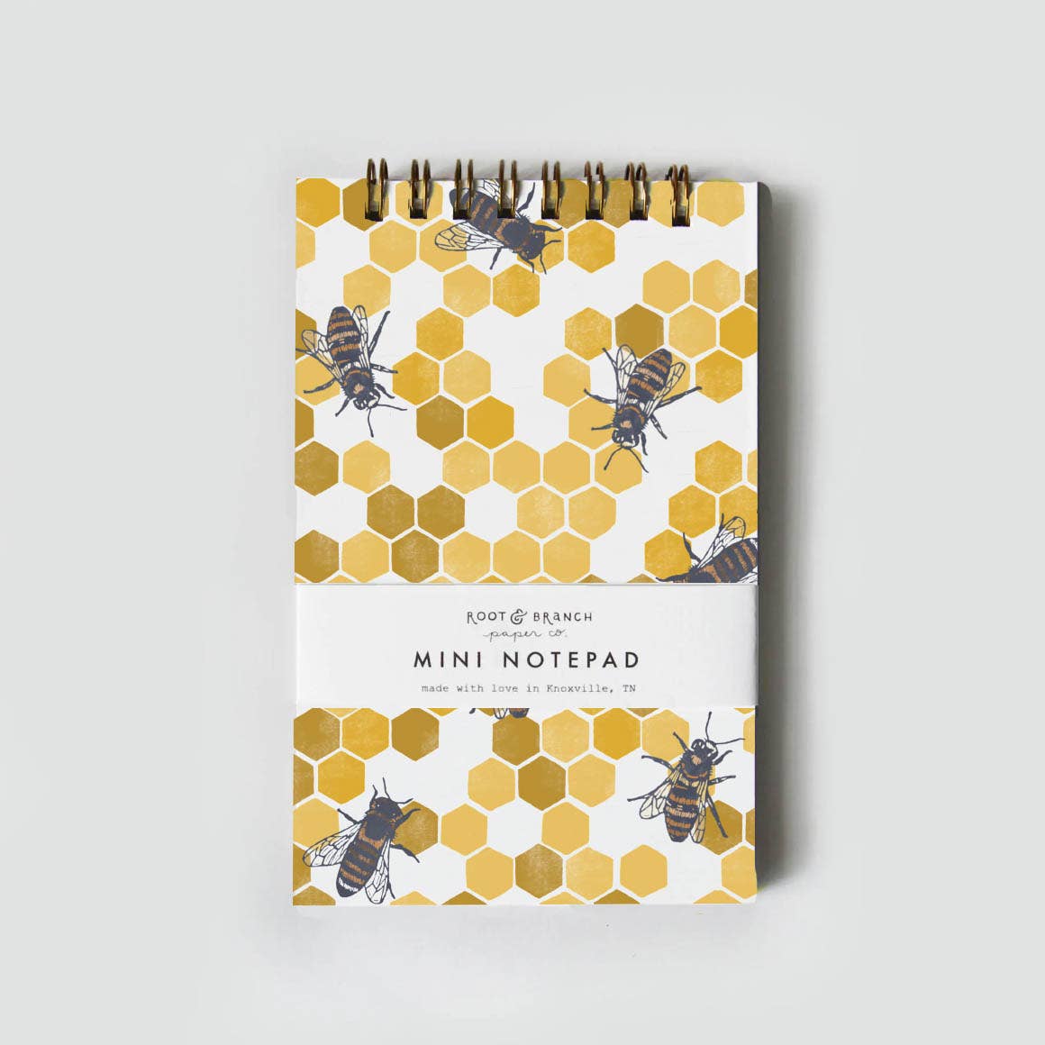 Root & Branch Paper Co. - Honeybee Mini Spiral Notepad