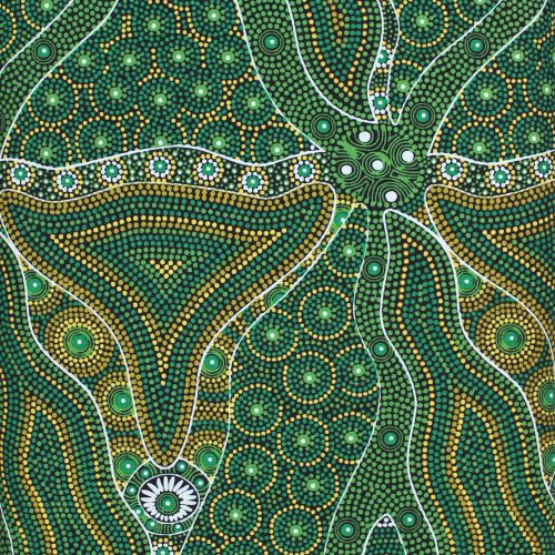 Bush Tomato & Waterhole Green M&S Textiles Australia