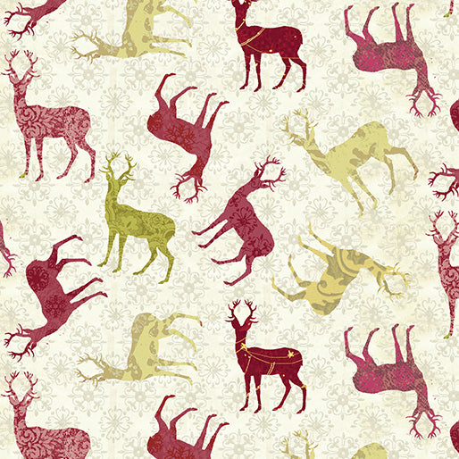 Christmas Magic Patterned Deer Ivory/Red 13123-72