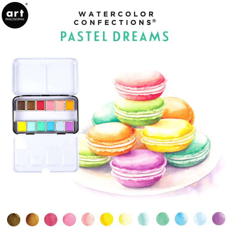 Watercolor Confections - Pastel Dreams