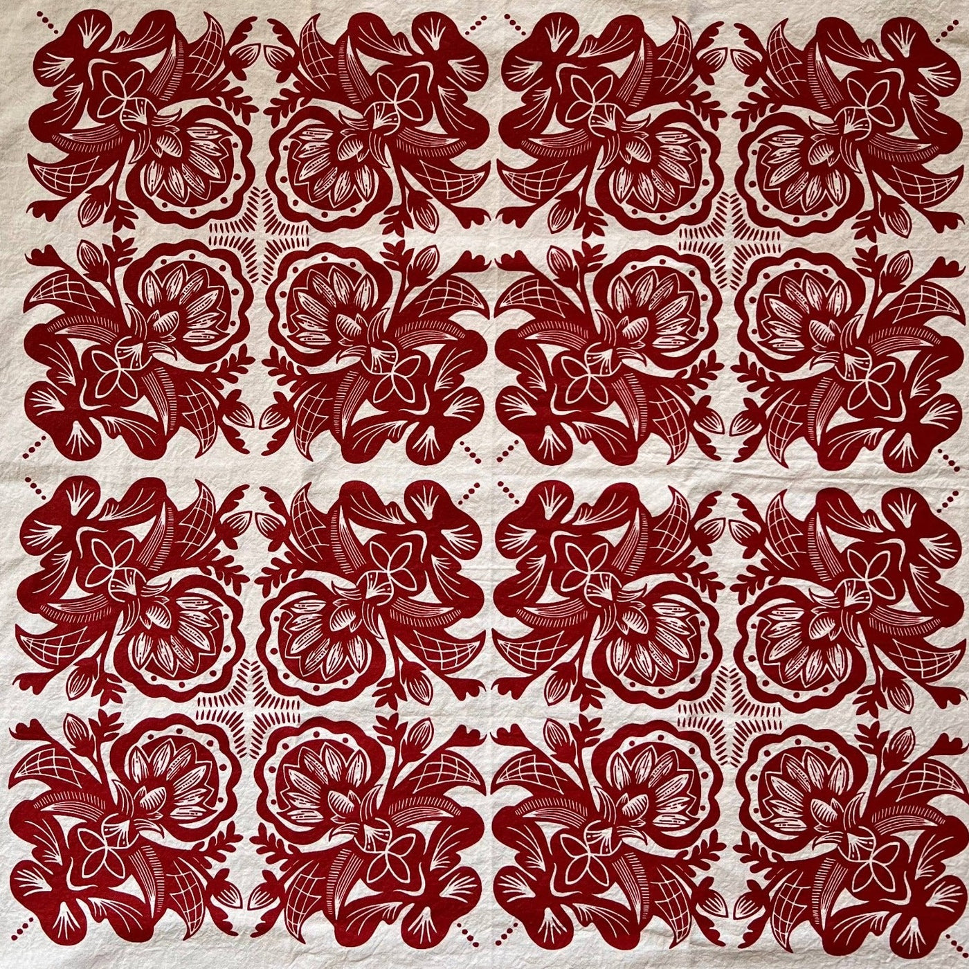 Follysome Prints - Rosemaling Cotton Tea Towel