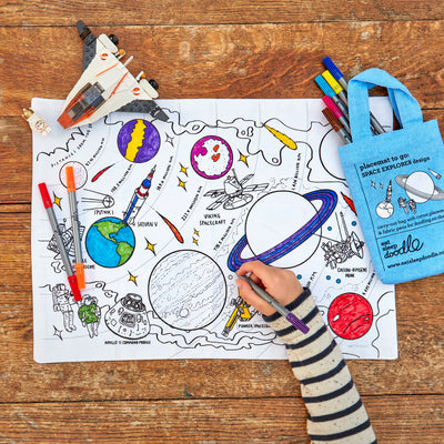Space Explorer Placemat to go - Pens Included