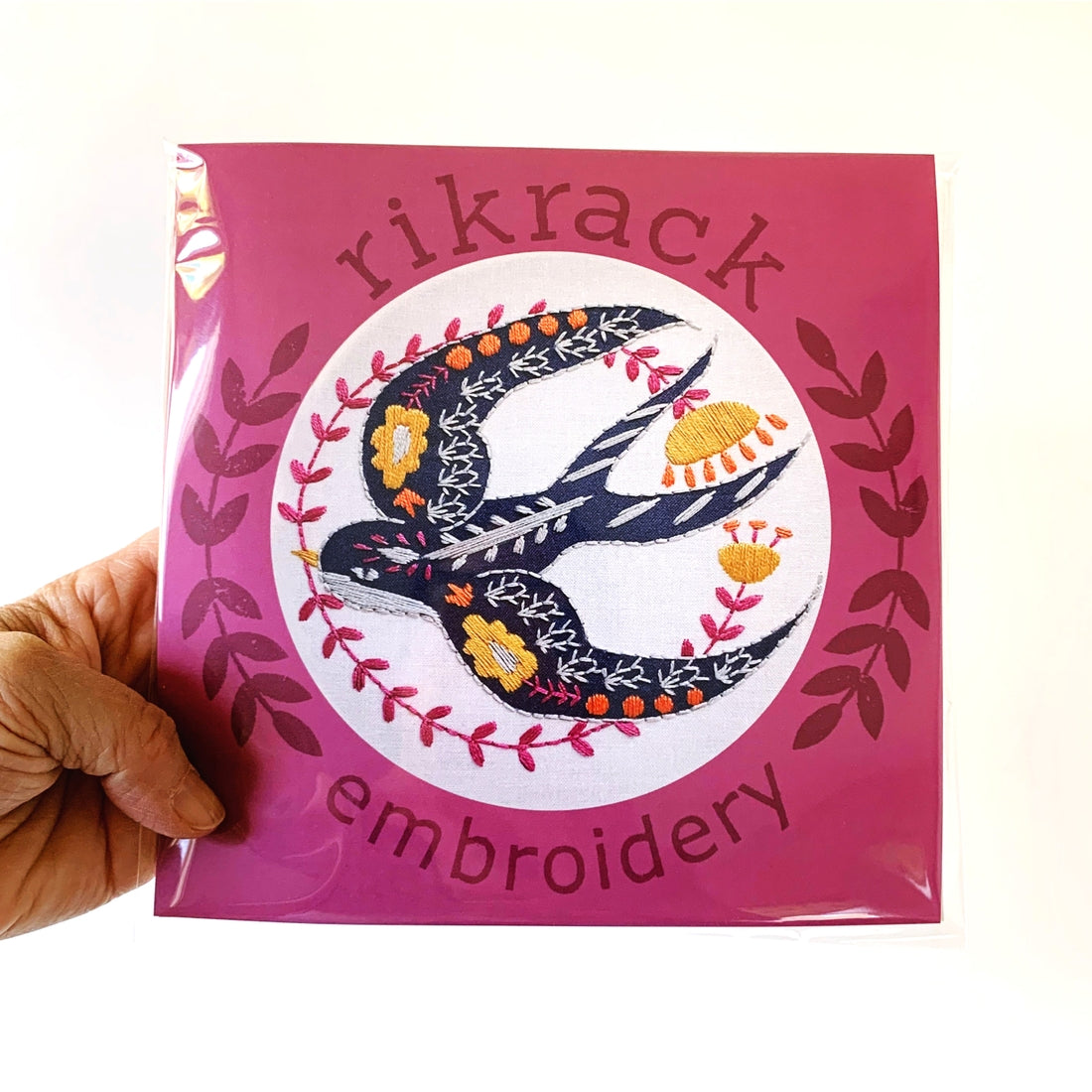 Swallow Embroidery Kit by Rikrack