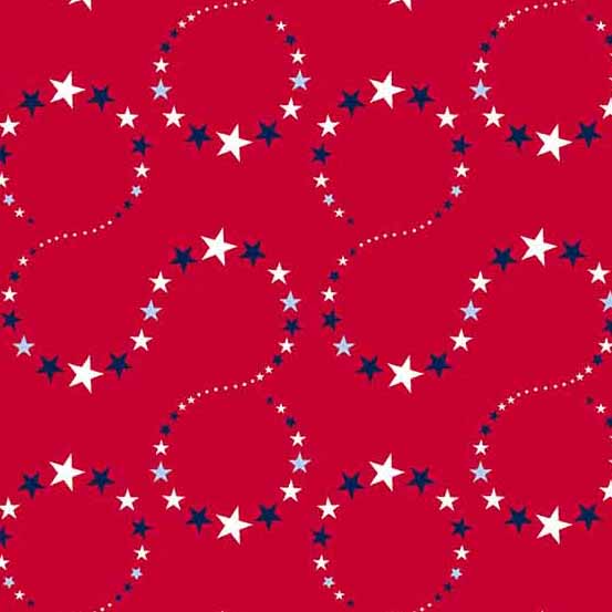 Stars & Stripes by Andover Fabrics Loopy Stars A-565-R