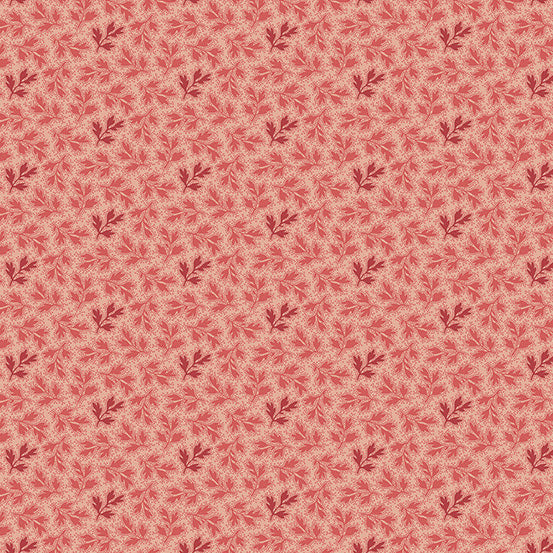 Cocoa Pink Greenery by Laundry Basket Quilts in Dahlia A-605-E