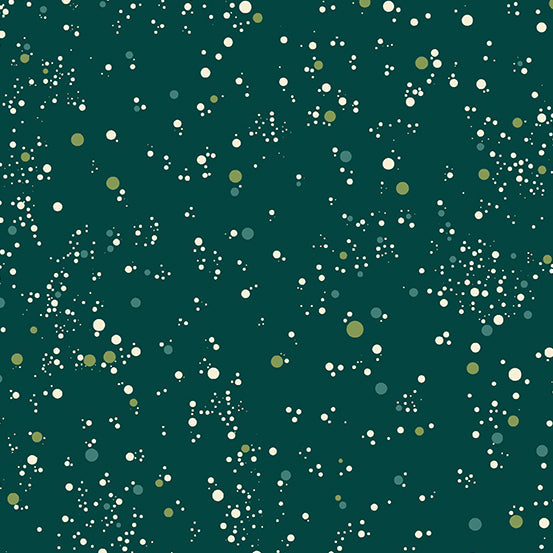 Natale Snowfall Dots by Giucy Giuce in Verde Acqua A-676-G