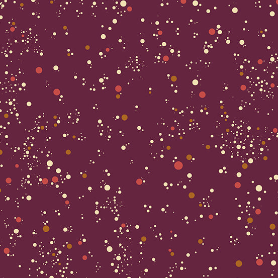 Natale Snowfall Dots by Giucy Giuce in Nero d'Avola A-676-R