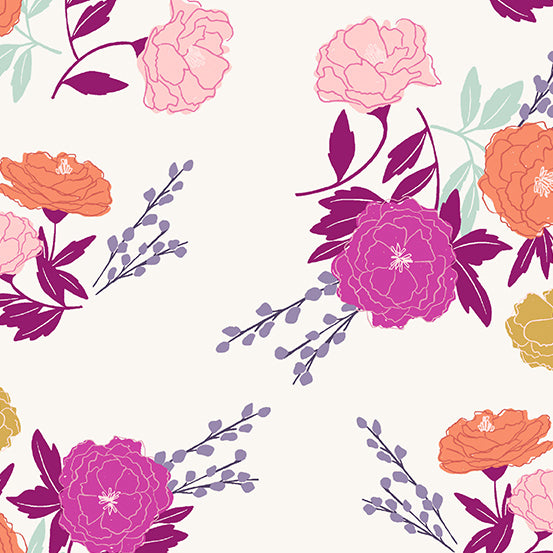 Wandering by Andover Fabric Blossom in Cotton A-759-L
