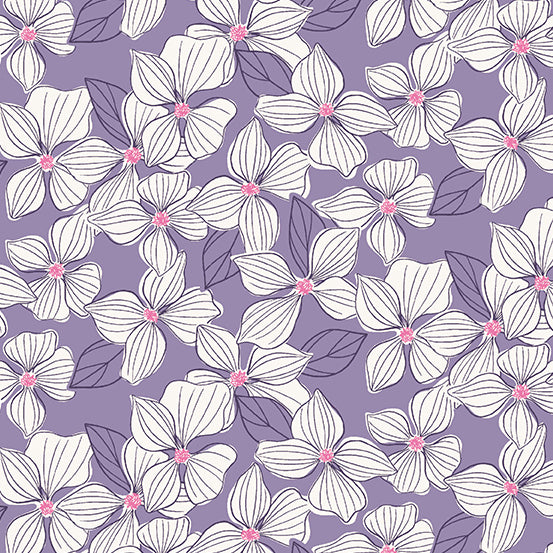 Wandering by Andover Fabric Daydream Blossom in Lilac A-760-P