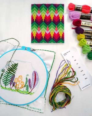 DIY Terrarium Embroidery Kit - CozyBlue Handmade #WEKTERR