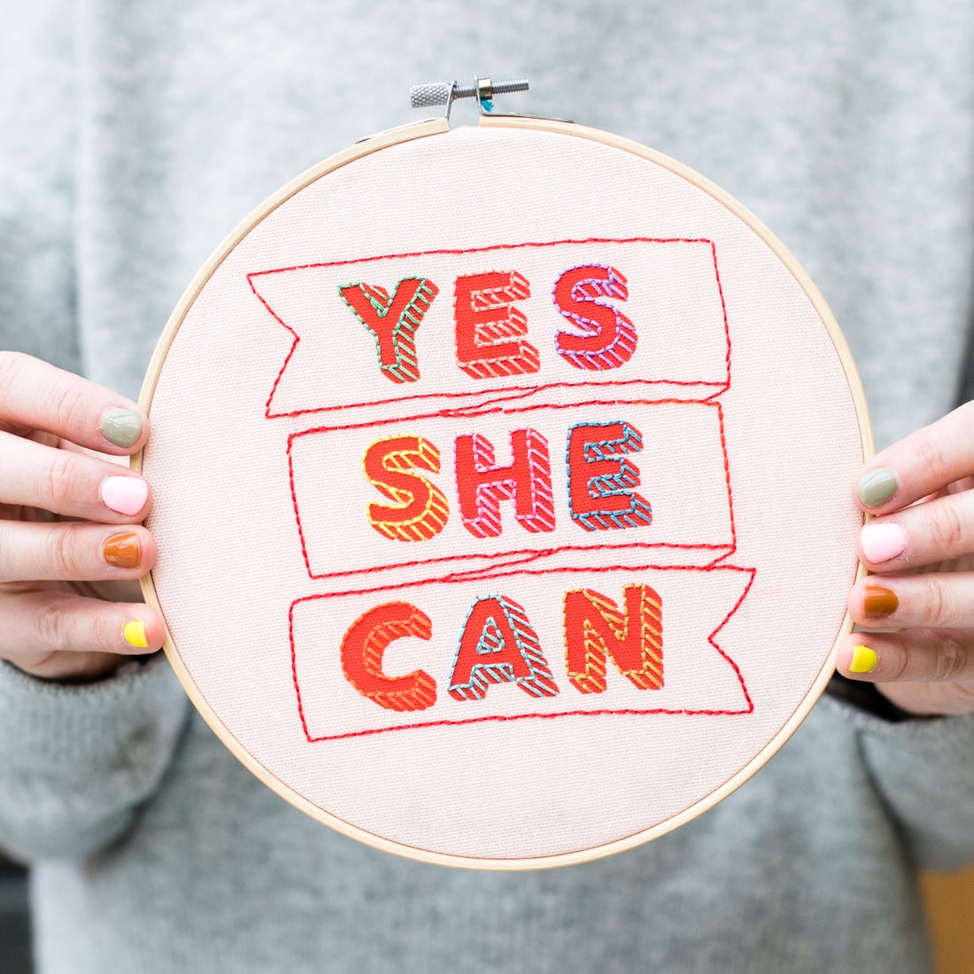 Cotton Clara - Yes She Can Embroidery Kit