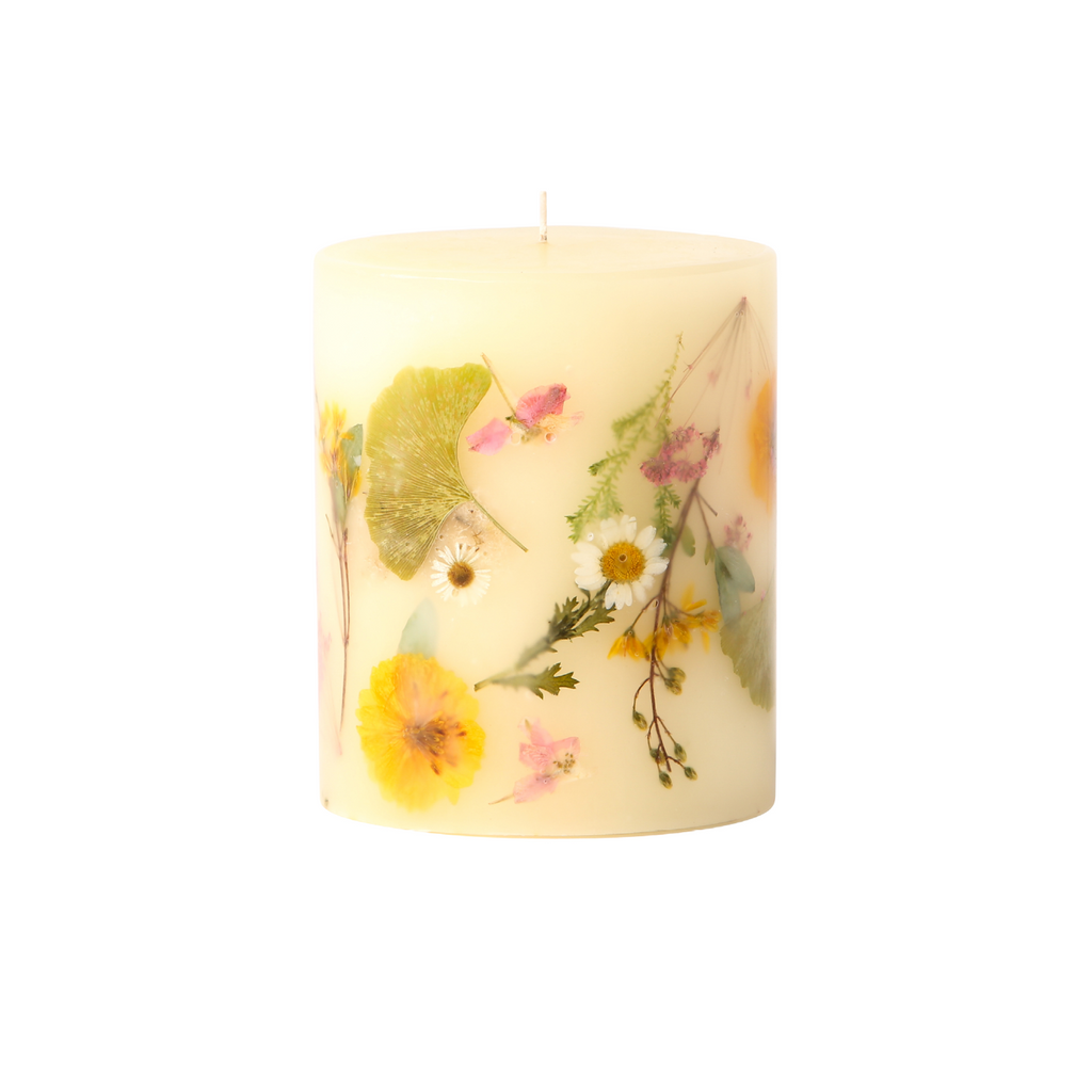 Rosy Rings Lemon Blossom + Lychee Small Round Botanical Candle - Thumbnail 4
