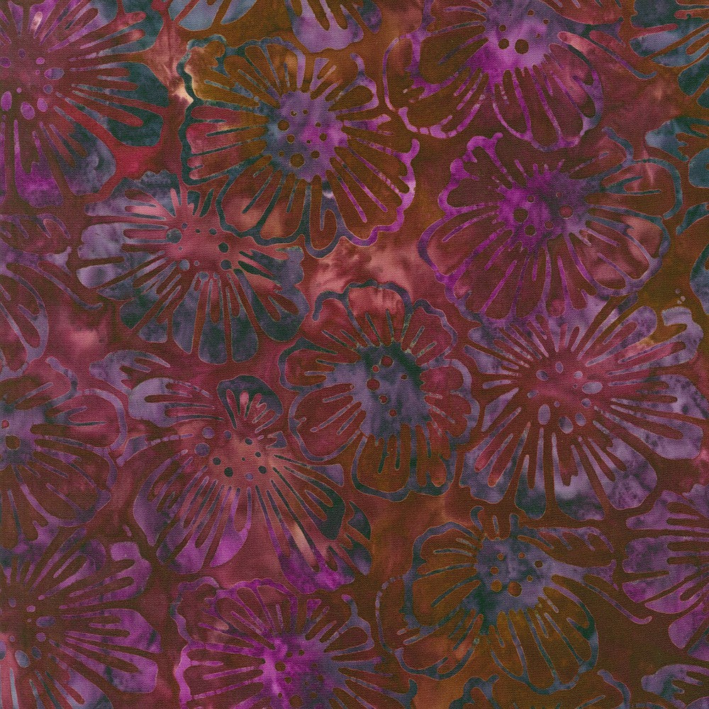 Robert Kaufman Artisan Batiks: Sunrise Blossoms in Plum AMD-21628-24