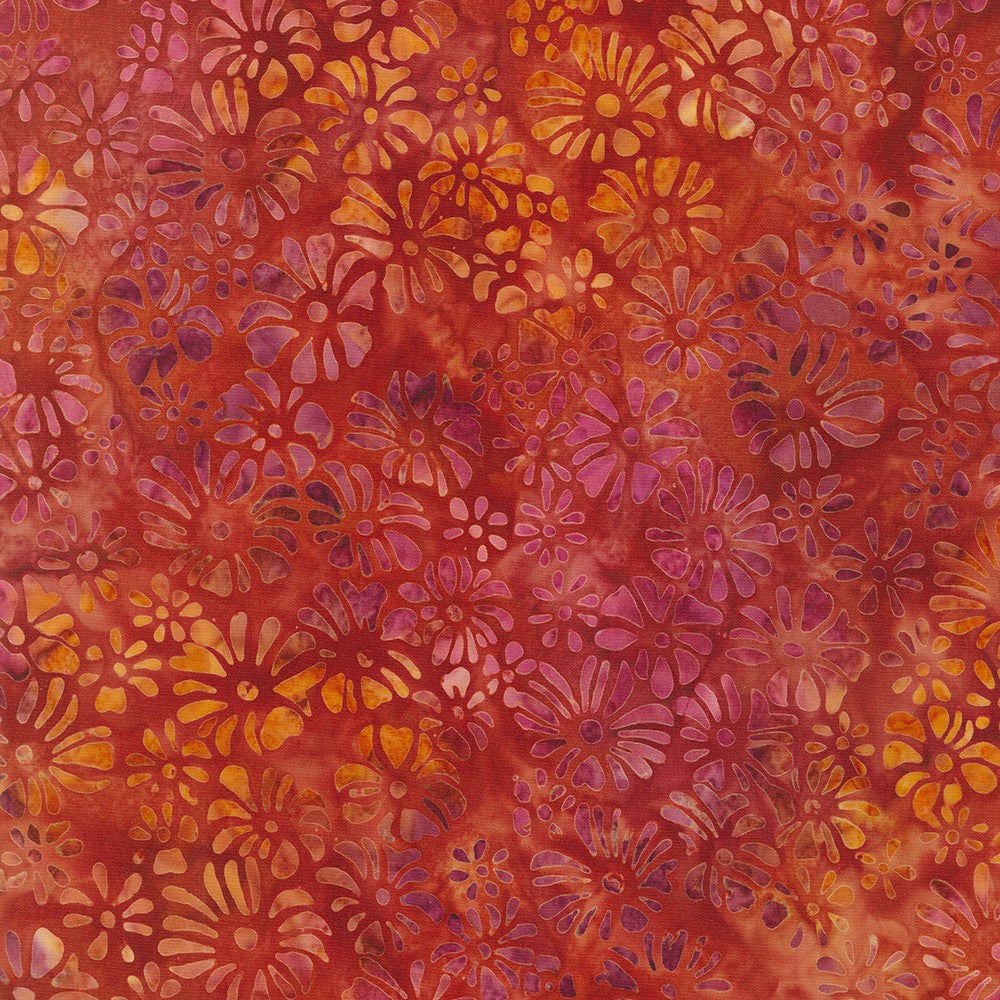 Robert Kaufman Artisan Batiks: Sunrise Blossoms in Brick AMD-21630-114