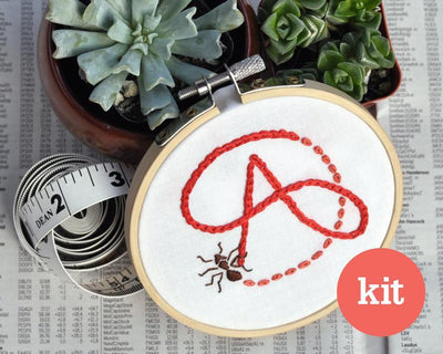 A for Ant Embroidery Kit for Kate Custis Ant 