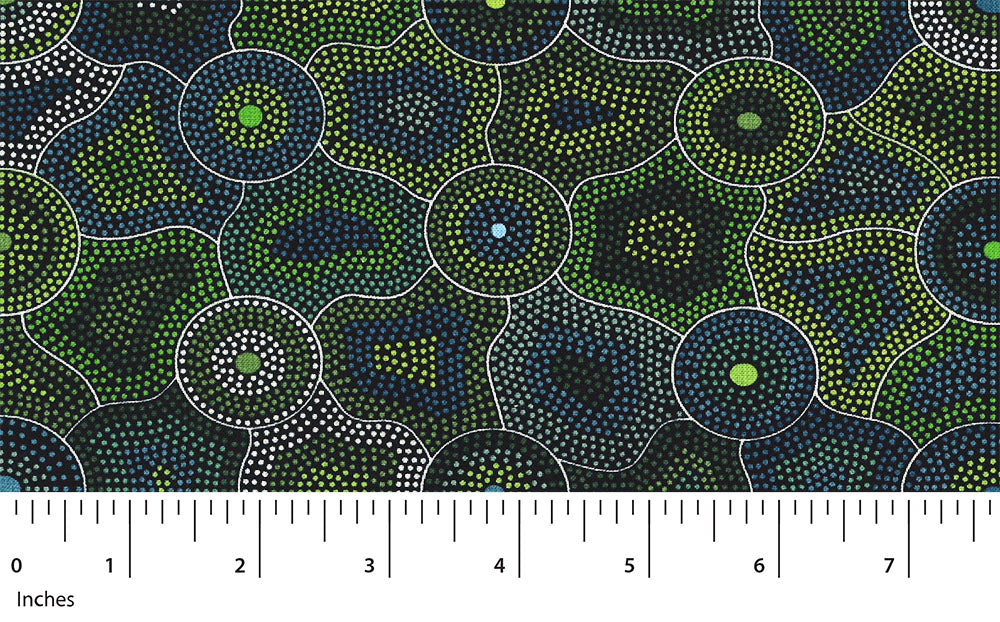 Akuna Dreaming Green ADGR M&S Textiles Australia