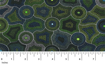Akuna Dreaming Green ADGR M&S Textiles Australia