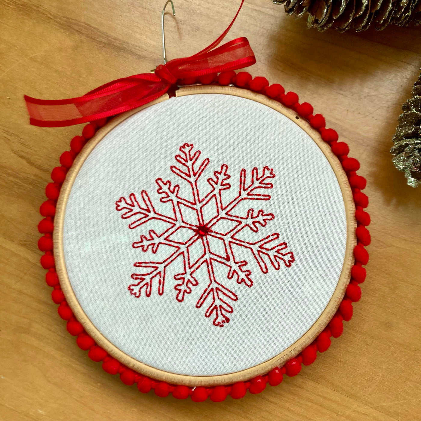 #1 Red/White Snowflake Ornament Employee Boutique