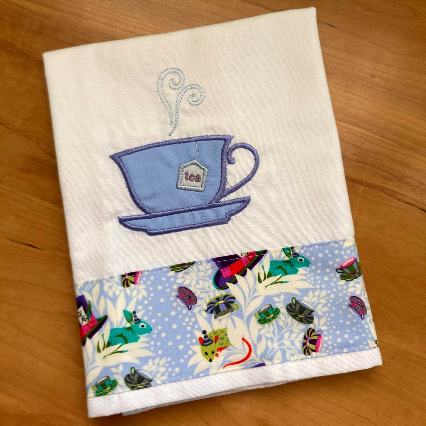 Hatter Tea Cup w/Tula Pink Tea Towel Employee Boutique