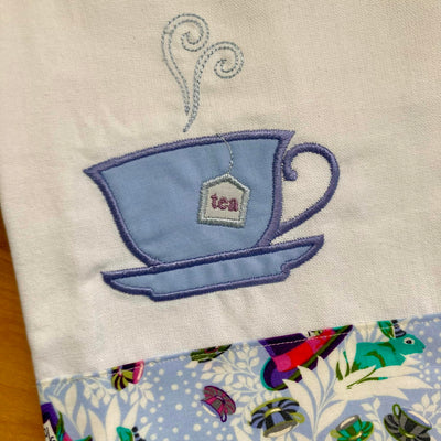 Hatter Tea Cup w/Tula Pink Tea Towel Employee Boutique