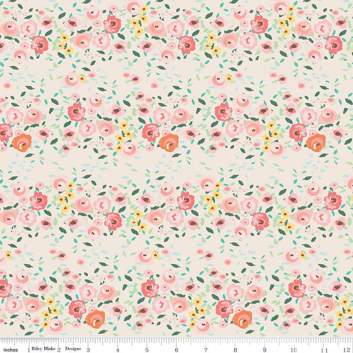 In The Afterglow Floral in Cream C13371-Cream