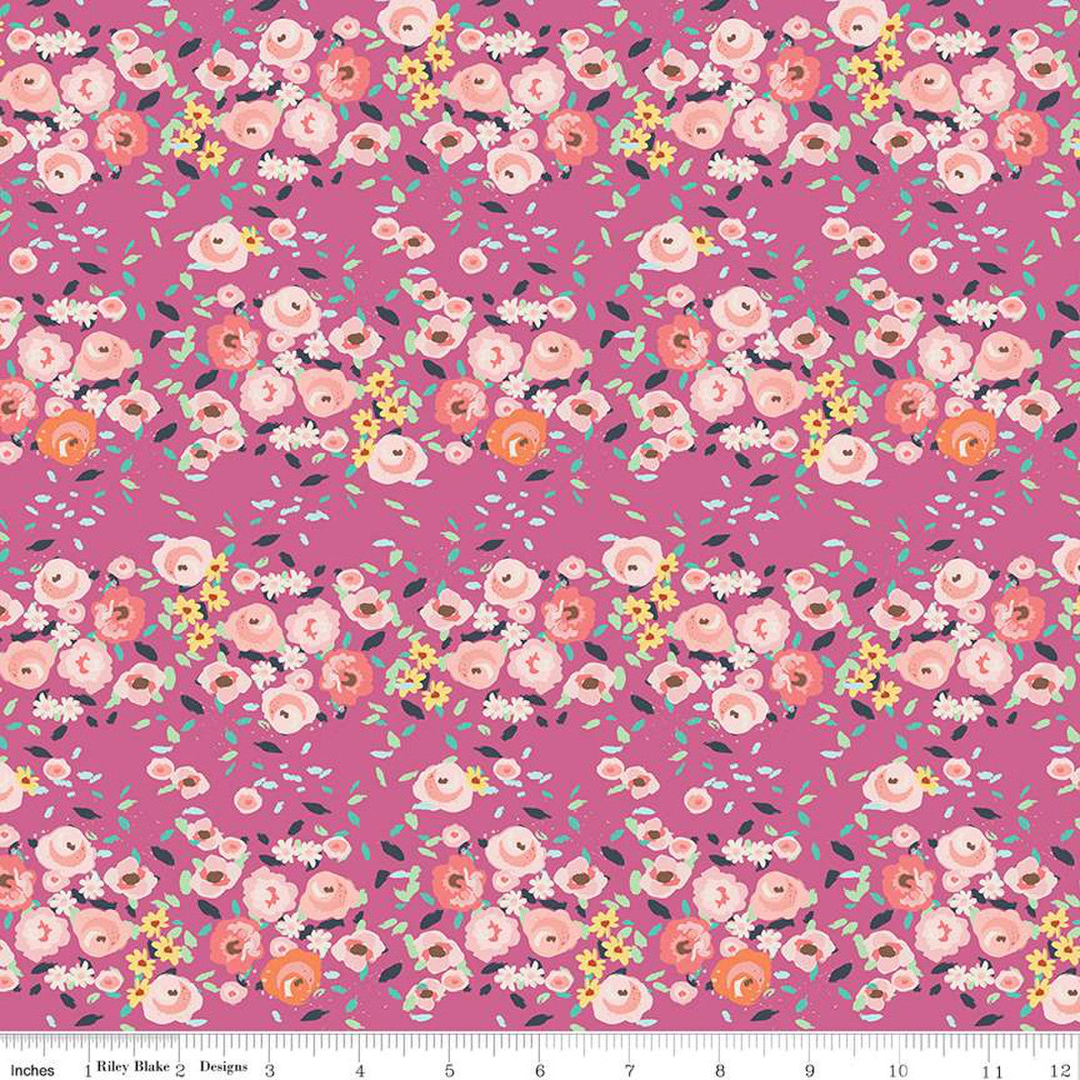 In The Afterglow Floral in Fuchsia C13371-Fuchsia
