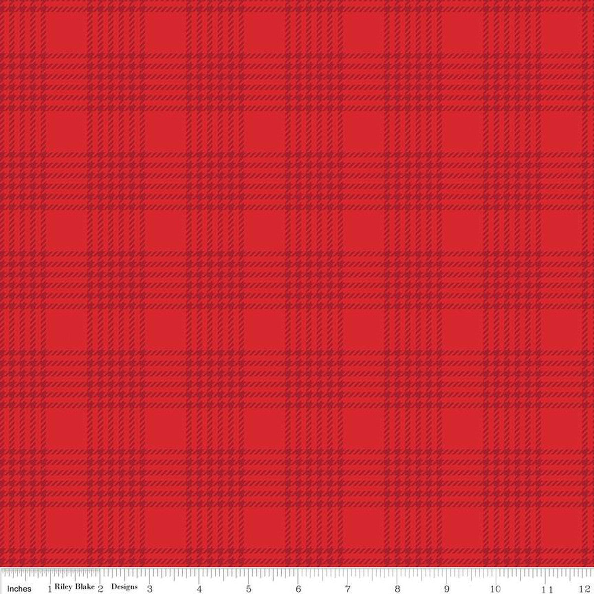 Peace on Earth by My Mind's Eye in Plaid C13454-RED