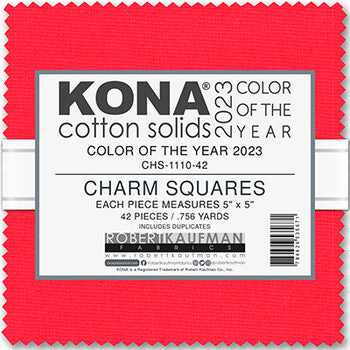 Kona Cotton Color of the Year 5" Charm Pack in Crush