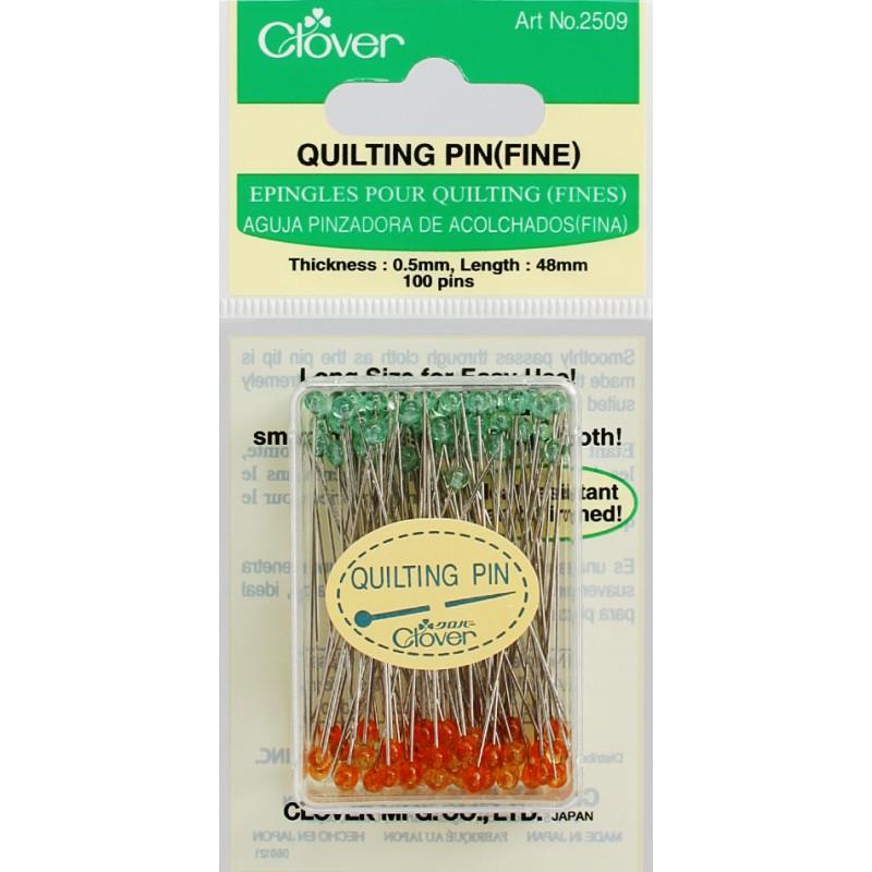 Clover fine Quilting Pins glass steel Package of 100