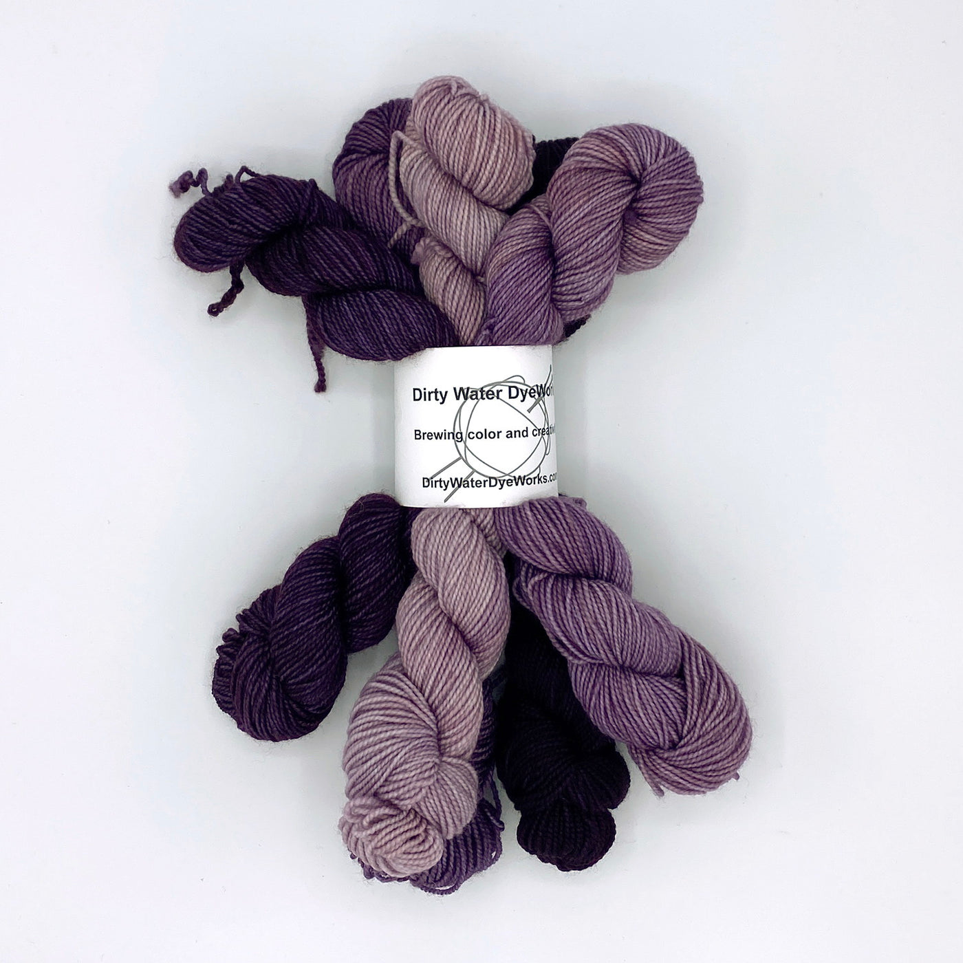 Lillian Gradient Bundle by Dirty Water DyeWorks in Eggplant