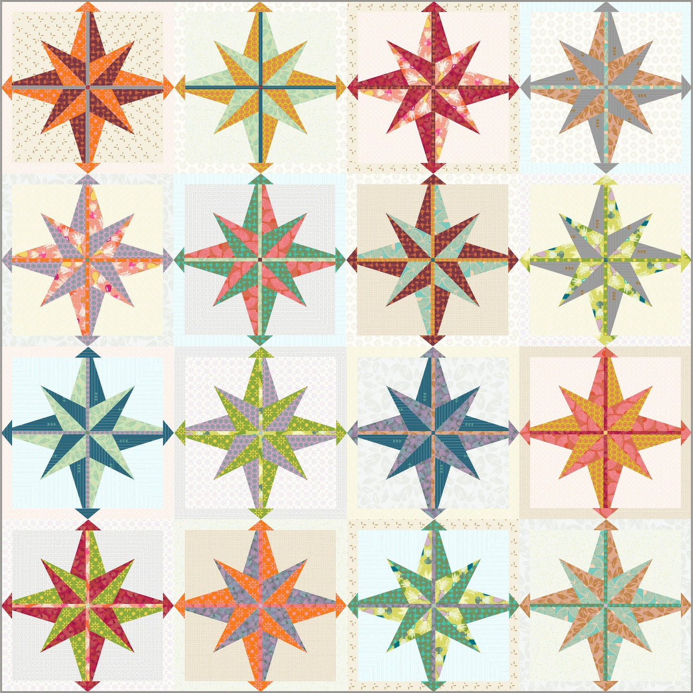 Double Starburst Pattern by Sew Kind of Wonderful