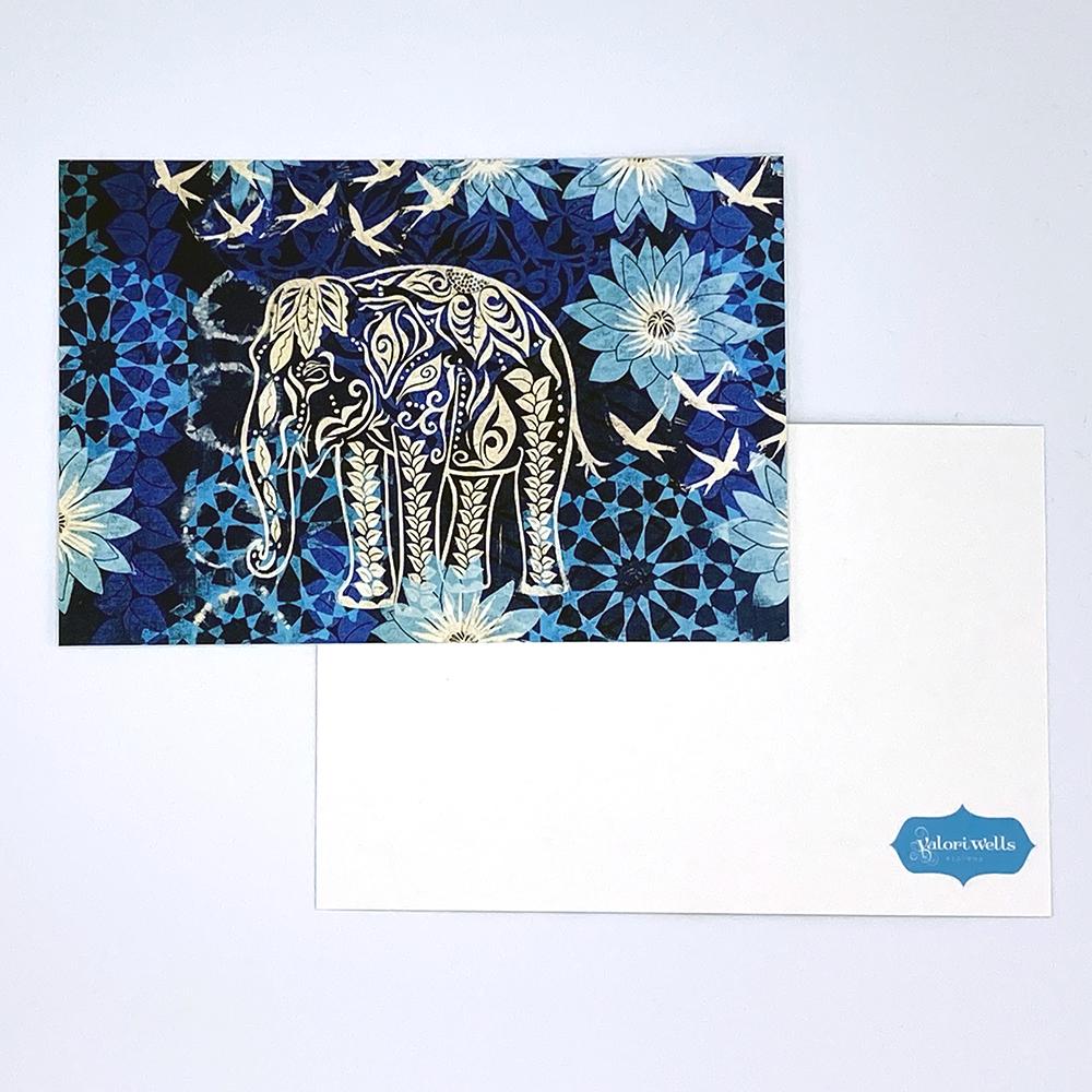 Elephant II Postcard by Valori Wells