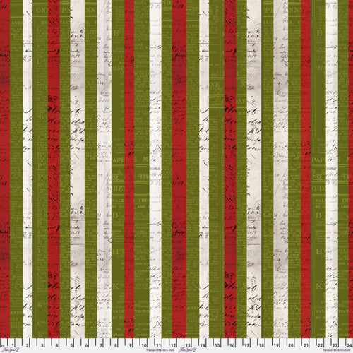 Wonderland Flannel by Tim Holtz in Xmas Stripe - Multi FNTH002.MULTI
