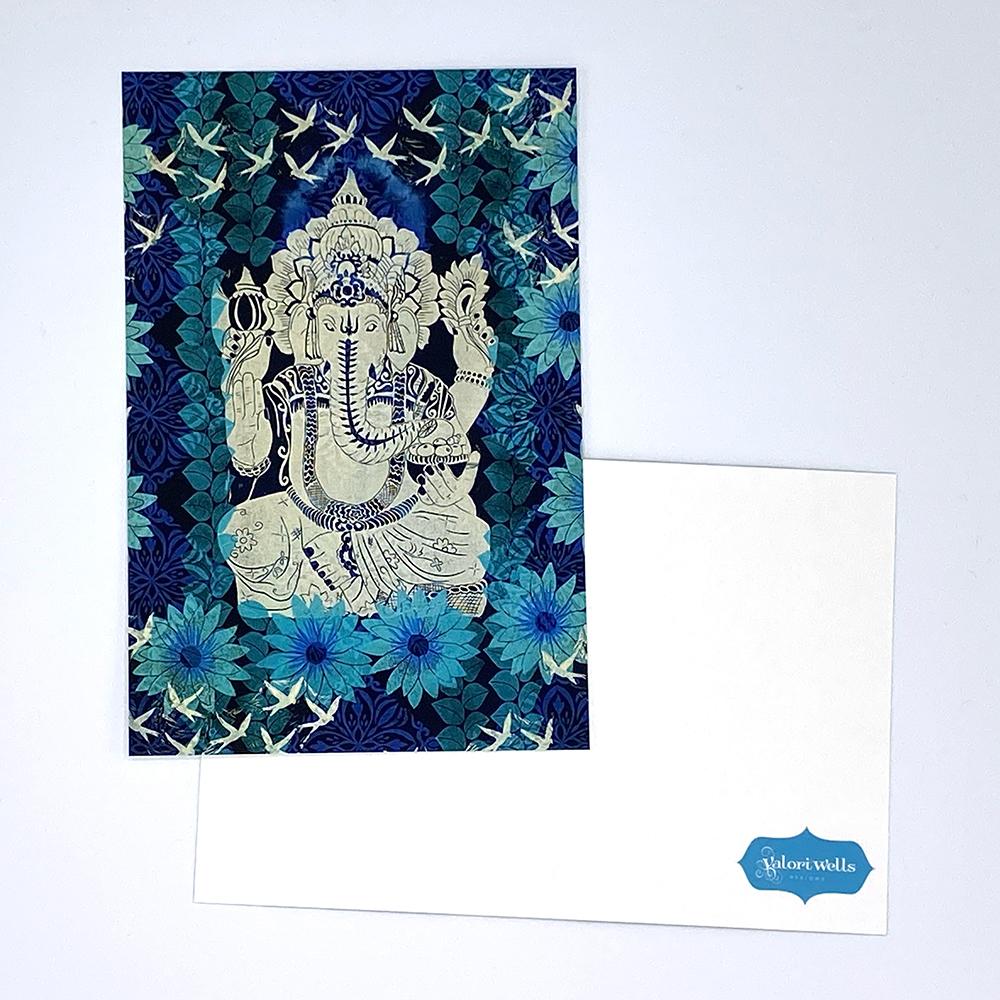 Ganesha Postcard by Valori Wells