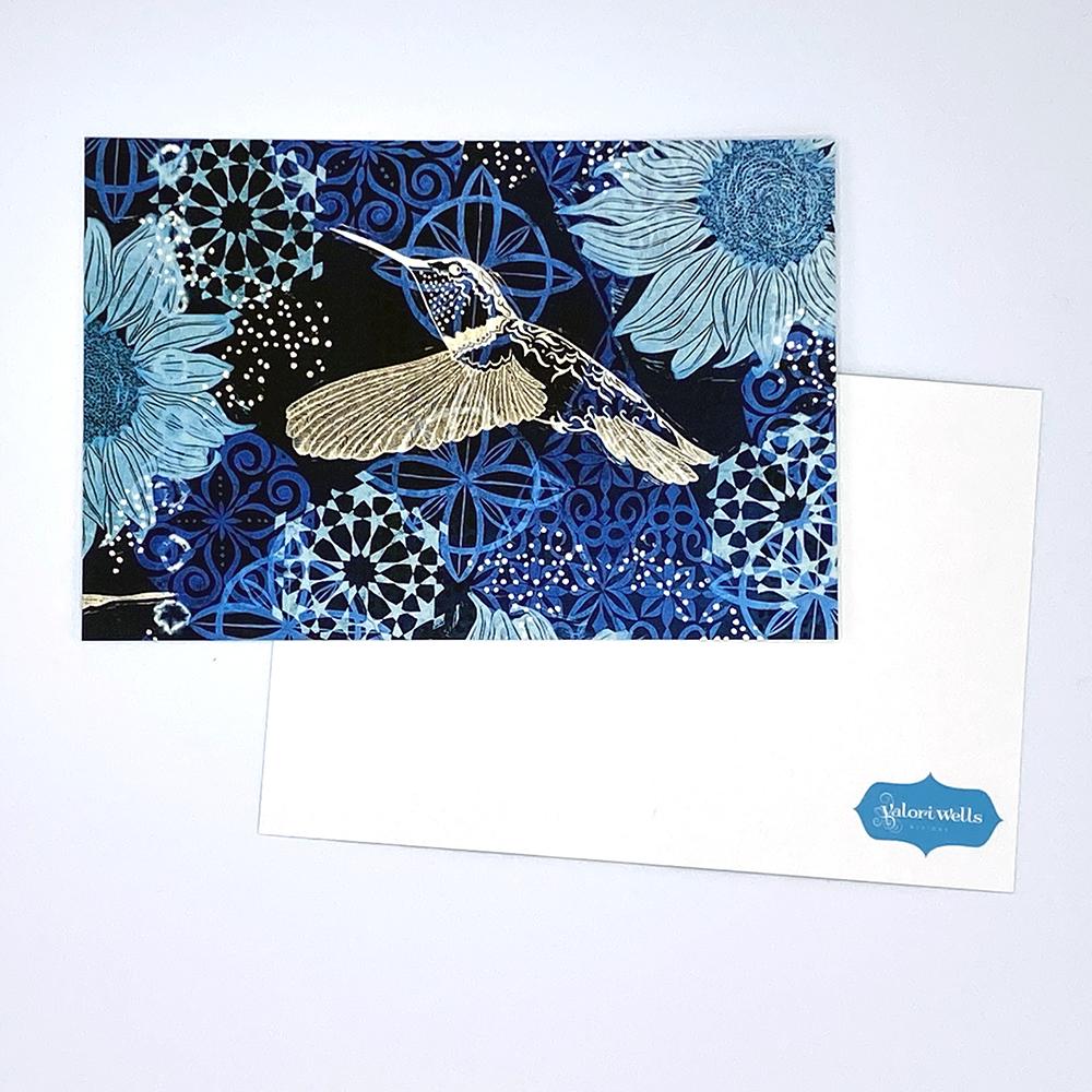 Hummingbird III Postcard by Valori Wells 