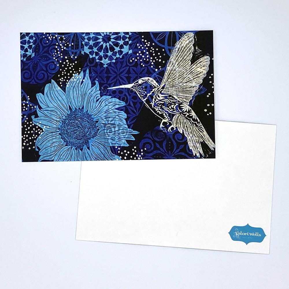 Hummingbird Postcard by Valori Wells