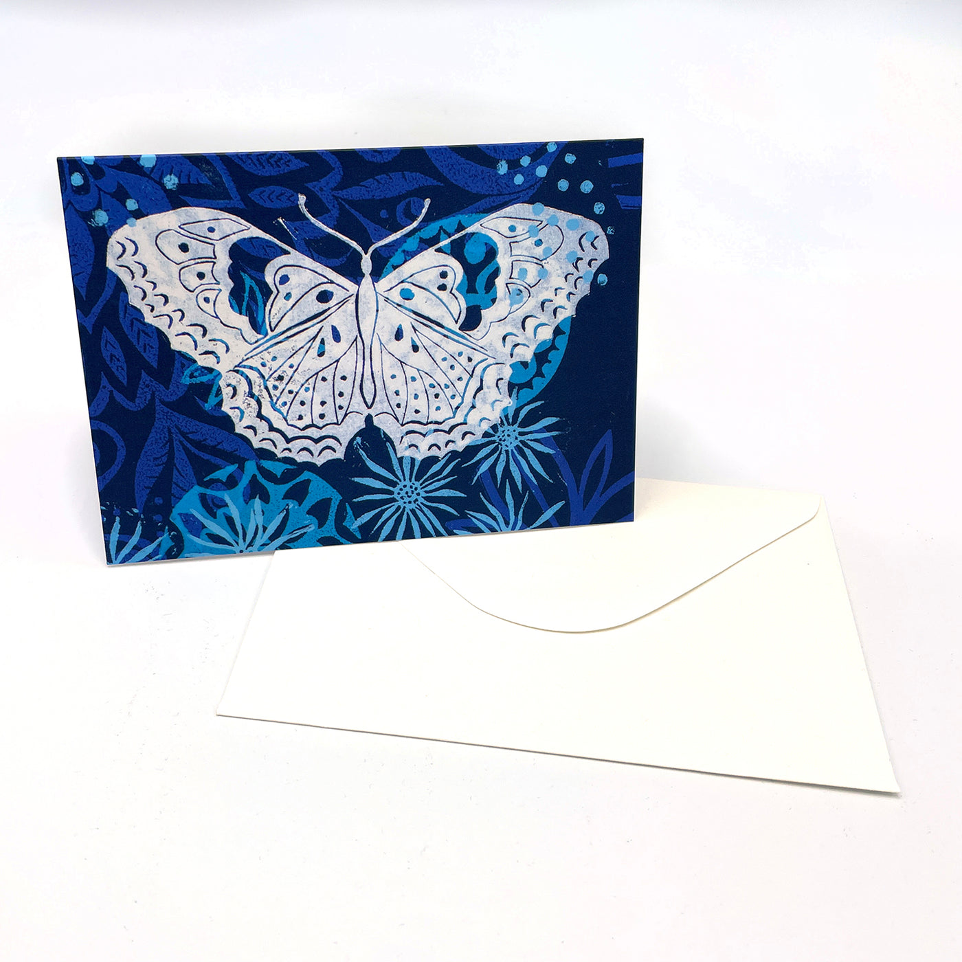Indigo Butterfly Note Card by Valori Wells