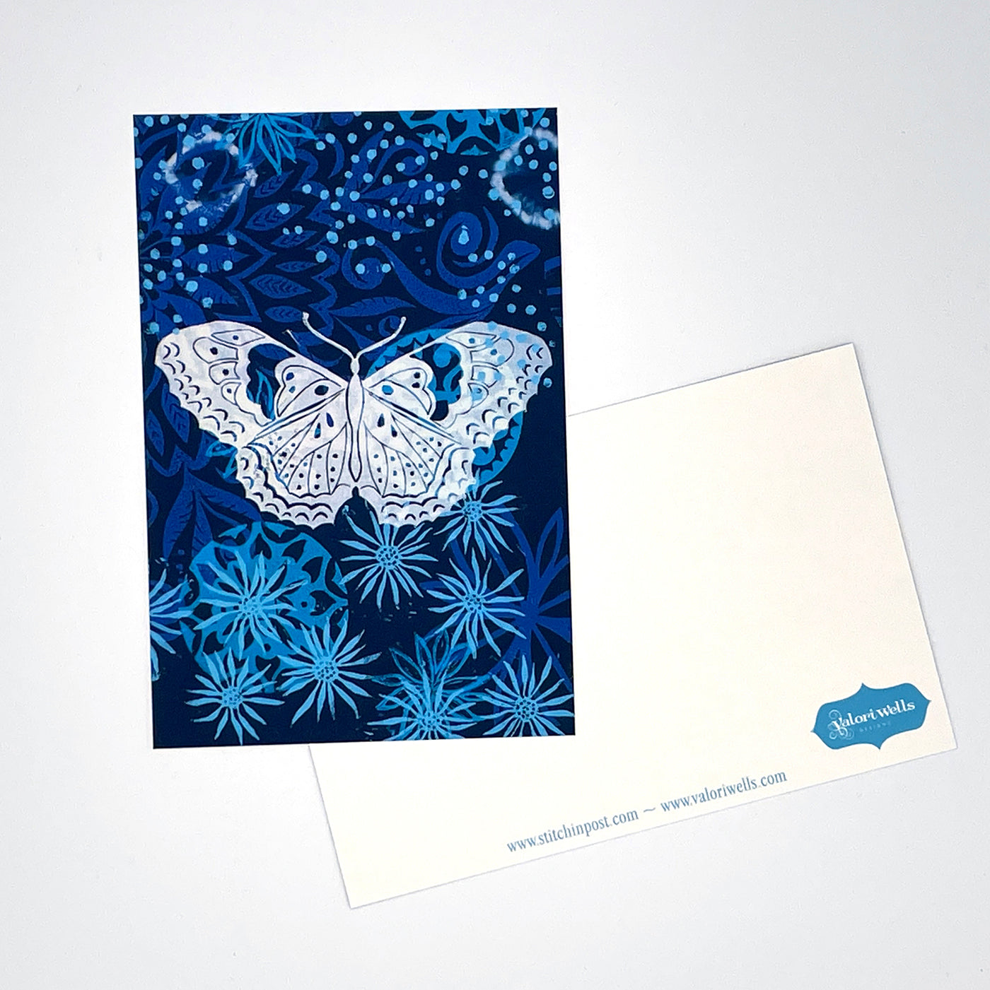 Indigo Butterfly Postcard by Valori Wells