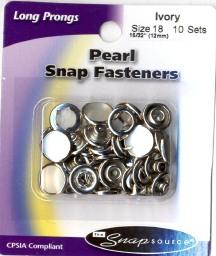Ivory Pearl Snap Fasteners
