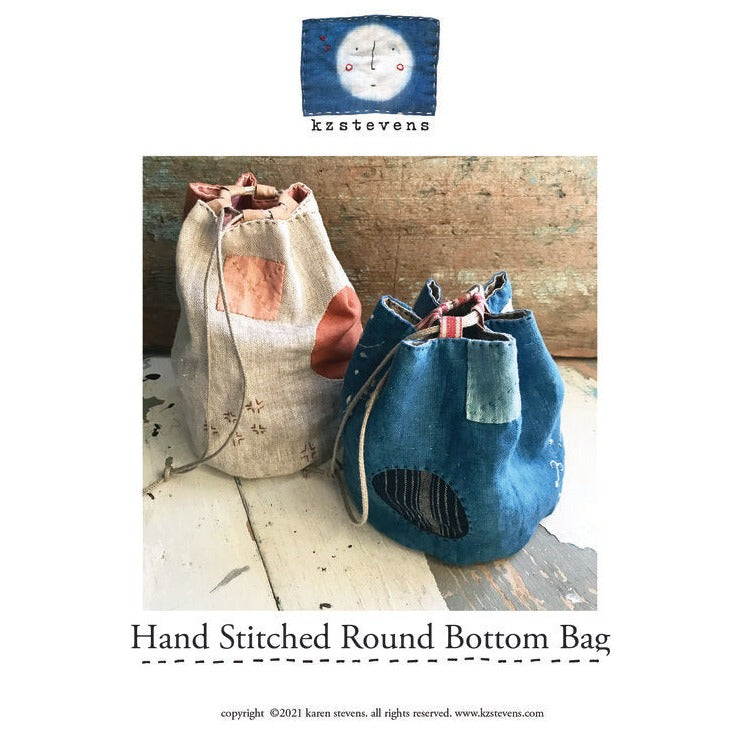 Hand Stitched Round Bottom Bag Pattern