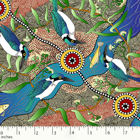 Kingfisher Camp by River ECRU KCRE M&S Textiles Australia