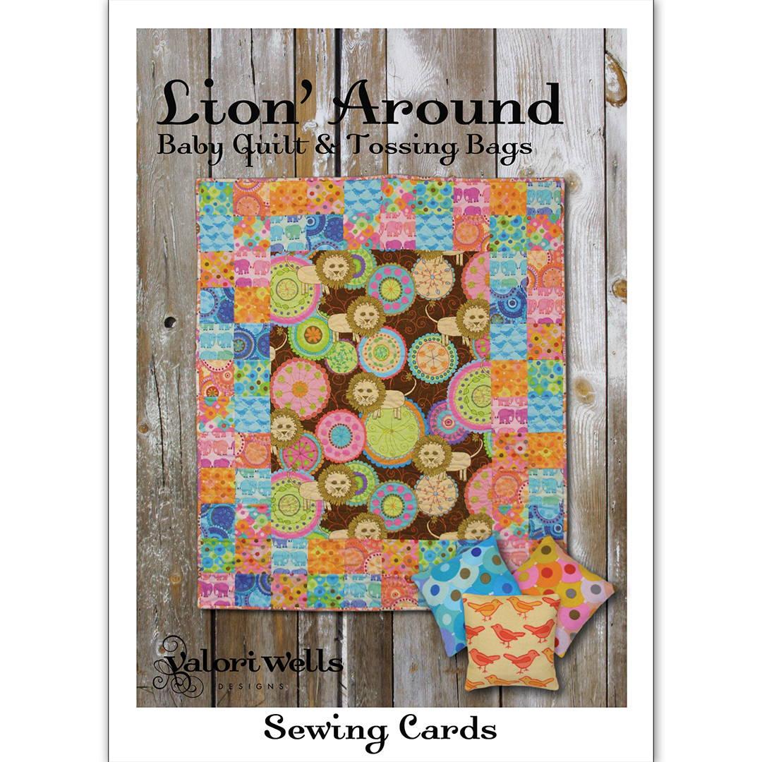 Lion Around Childs Quilt and Bean Bags Pattern by Valori Wells
