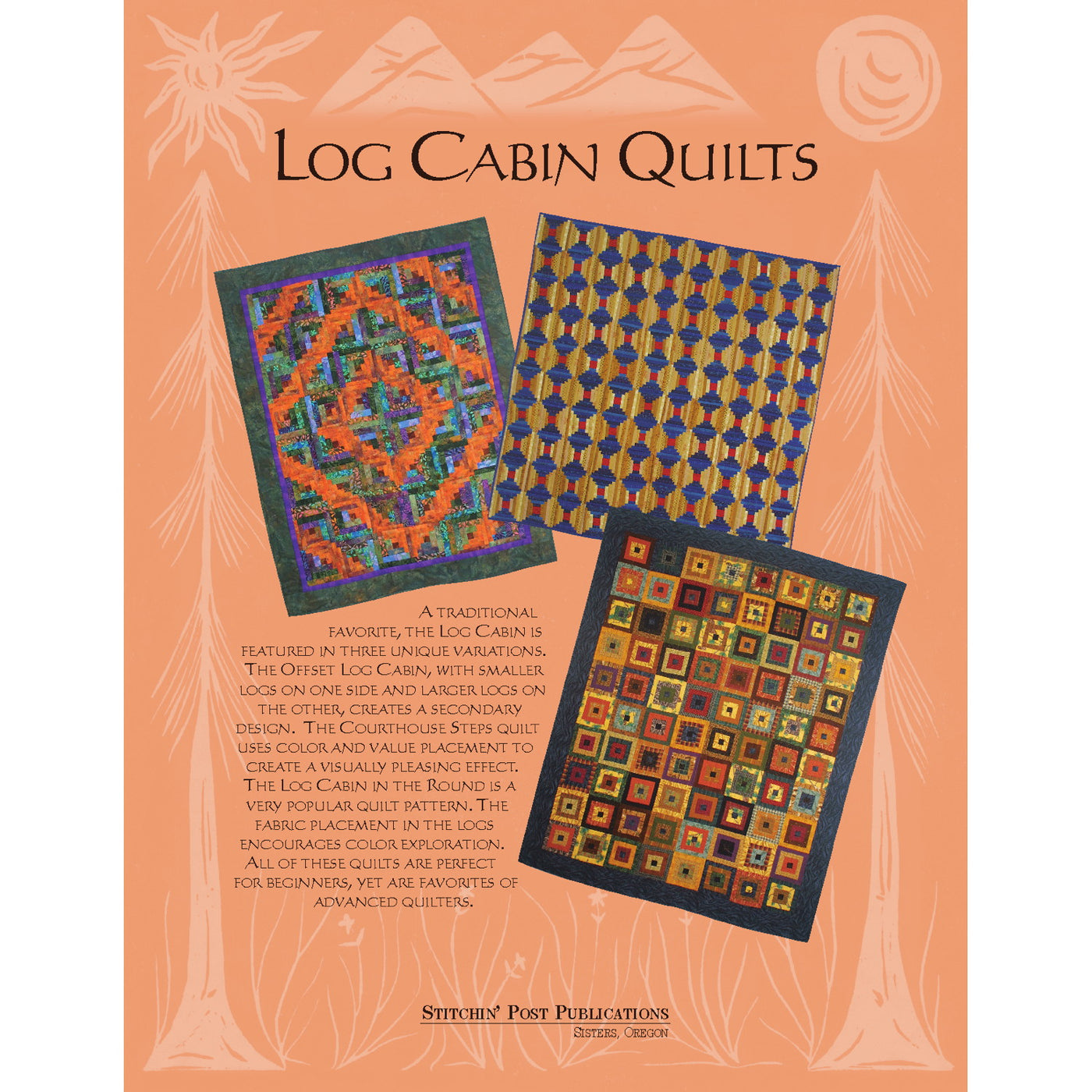 Log Cabin Quilts Pattern Stitchin Post Publications Trifold