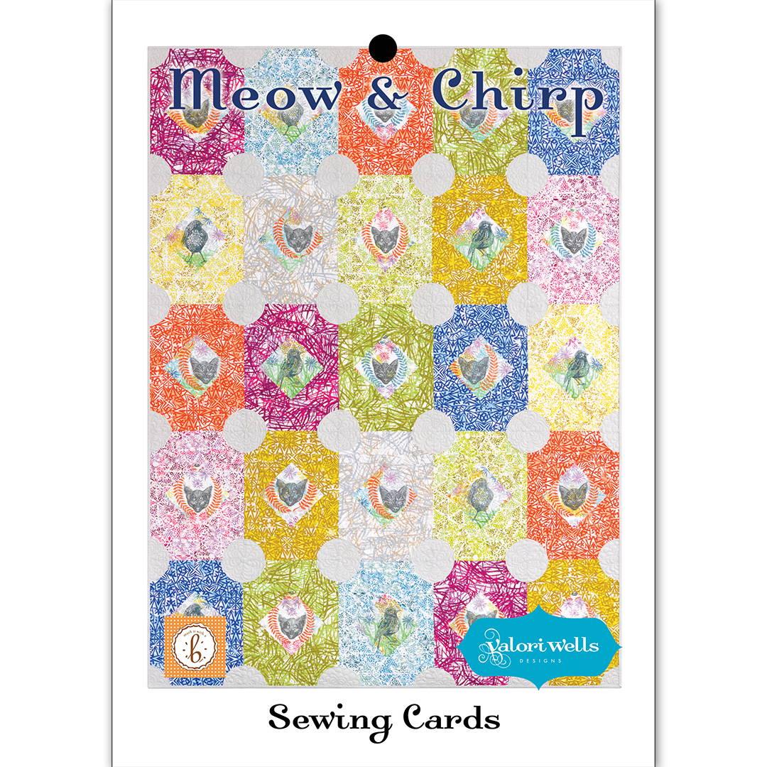Meow and Chirp Quilt Sewing Card Pattern by Jen Bailly and Valori Wells stitchin post