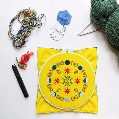 DIY Moon Flow Embroidery Kit - CozyBlue Handmade